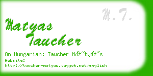 matyas taucher business card